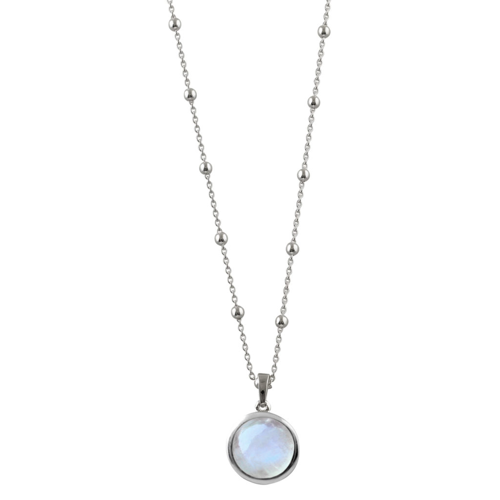 Rosario necklace with round moonstone - Von Treskow