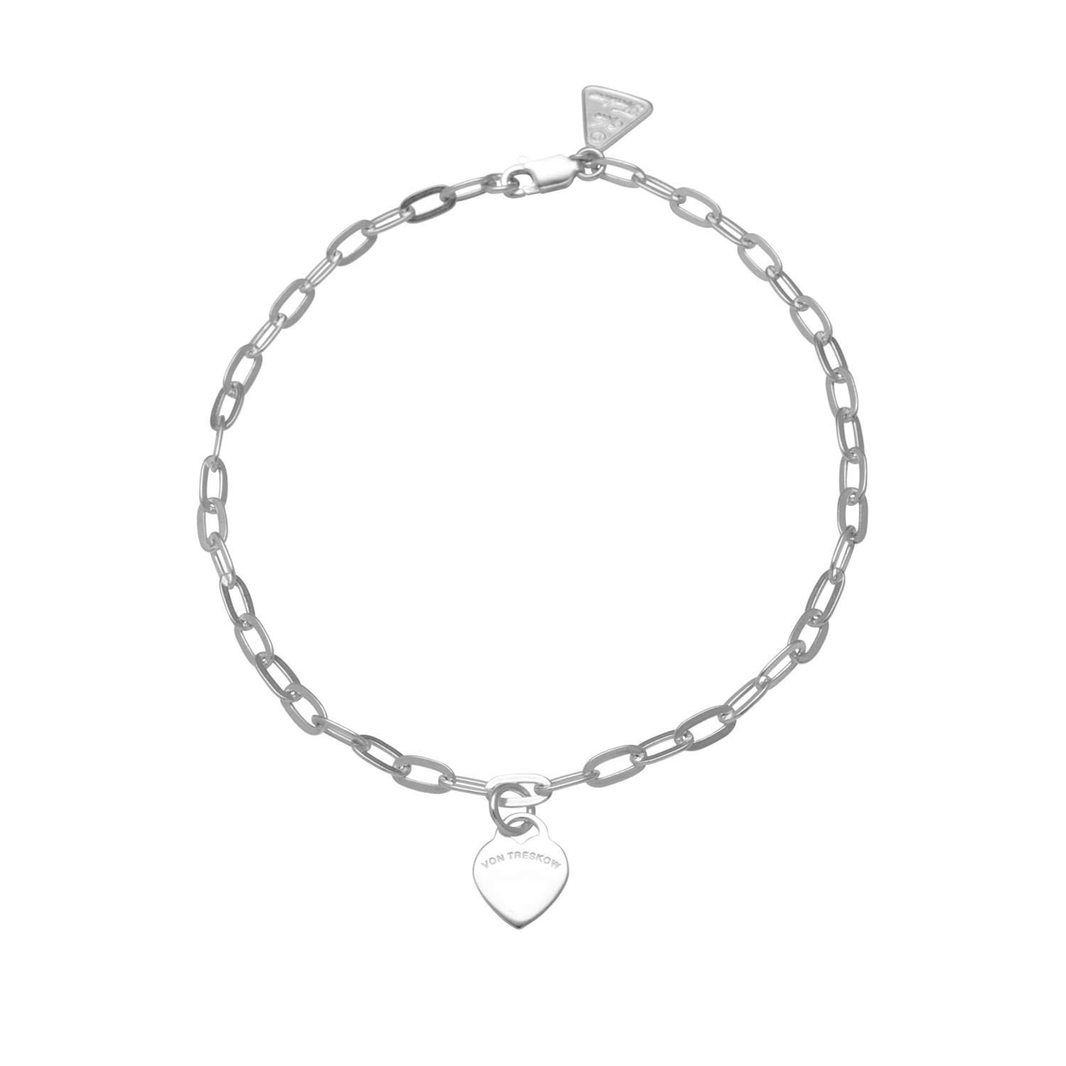 Clip Chain Anklet/Bracelet with flat VT heart - Von Treskow