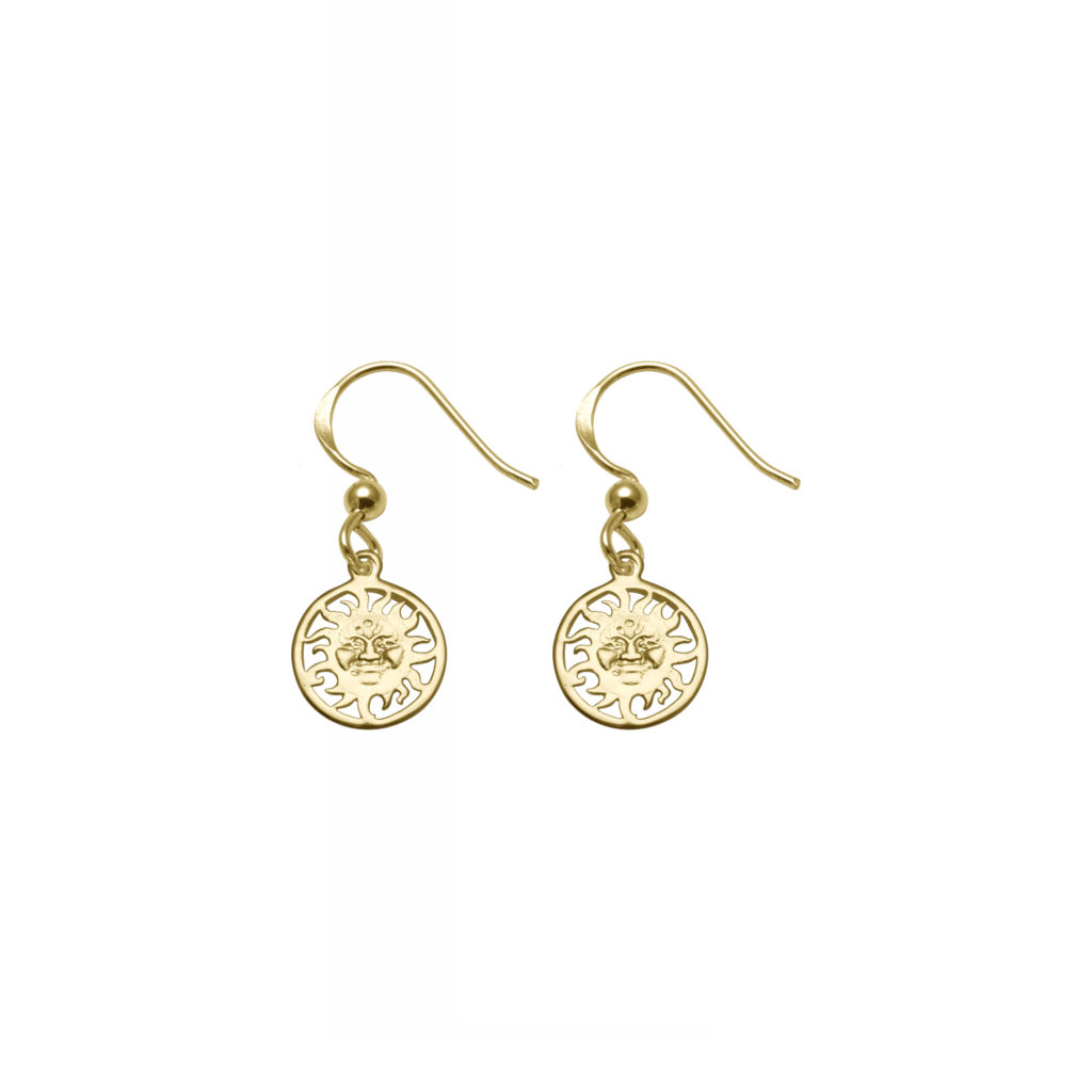 Hook earrings with Sun Face - Von Treskow