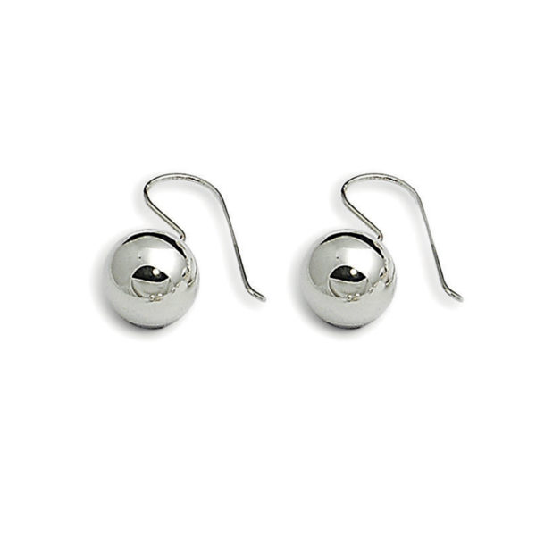 Silver 12mm Euro Ball Earrings - Von Treskow