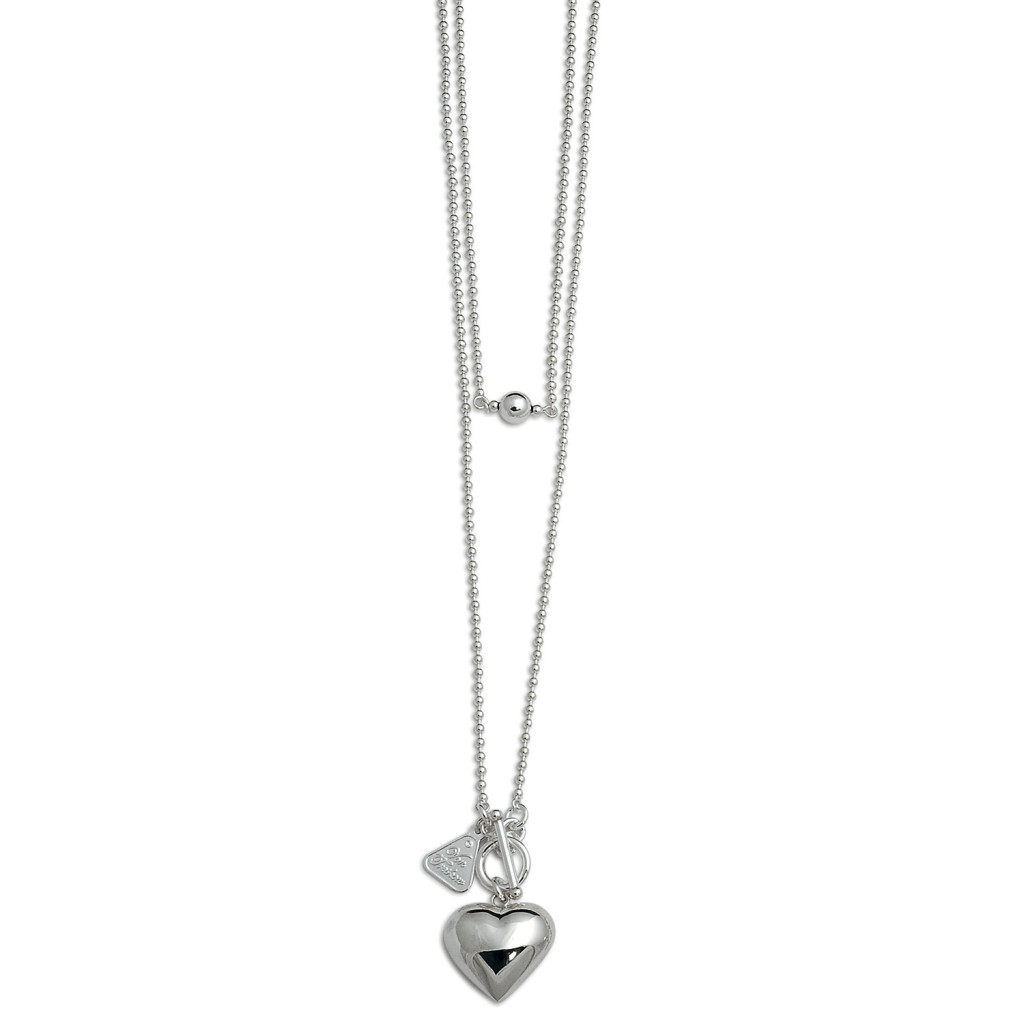 Ball Chain Puffy Heart Necklace - Von Treskow