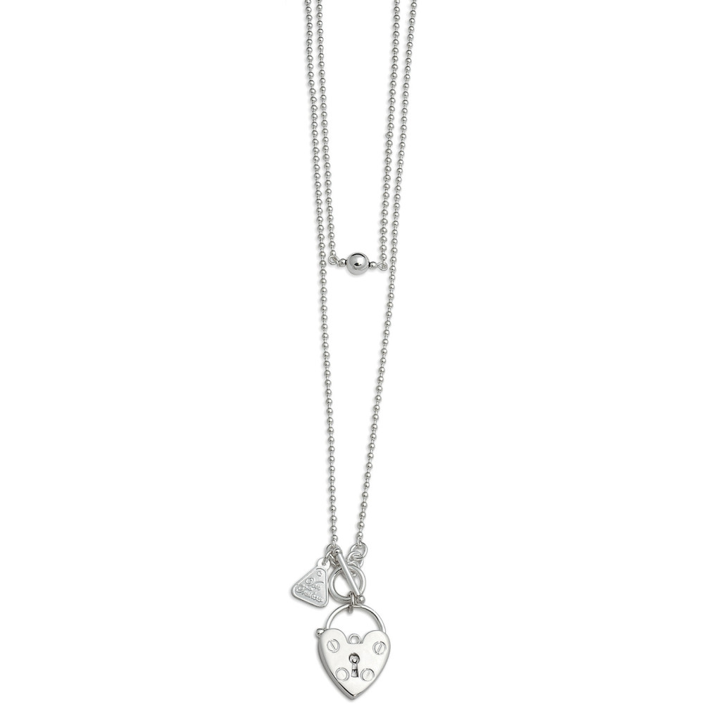 Ball Chain Heart Padlock Necklace - Von Treskow