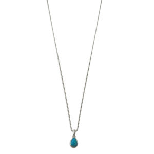 Pear Blue Czelline Opal Ball Chain Necklace - Von Treskow